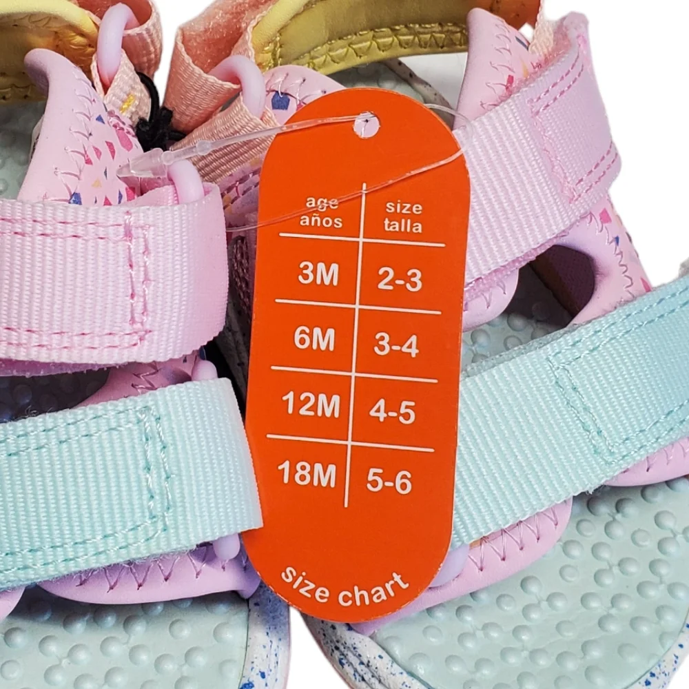 NWT Wonder Nation Infant Girls Trail Sandals Size 2